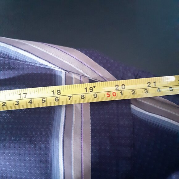 Bugatchi Uomo SZ M 100% Cotton Men's Button Down Blue Striped Shirt - Picture 11 of 13